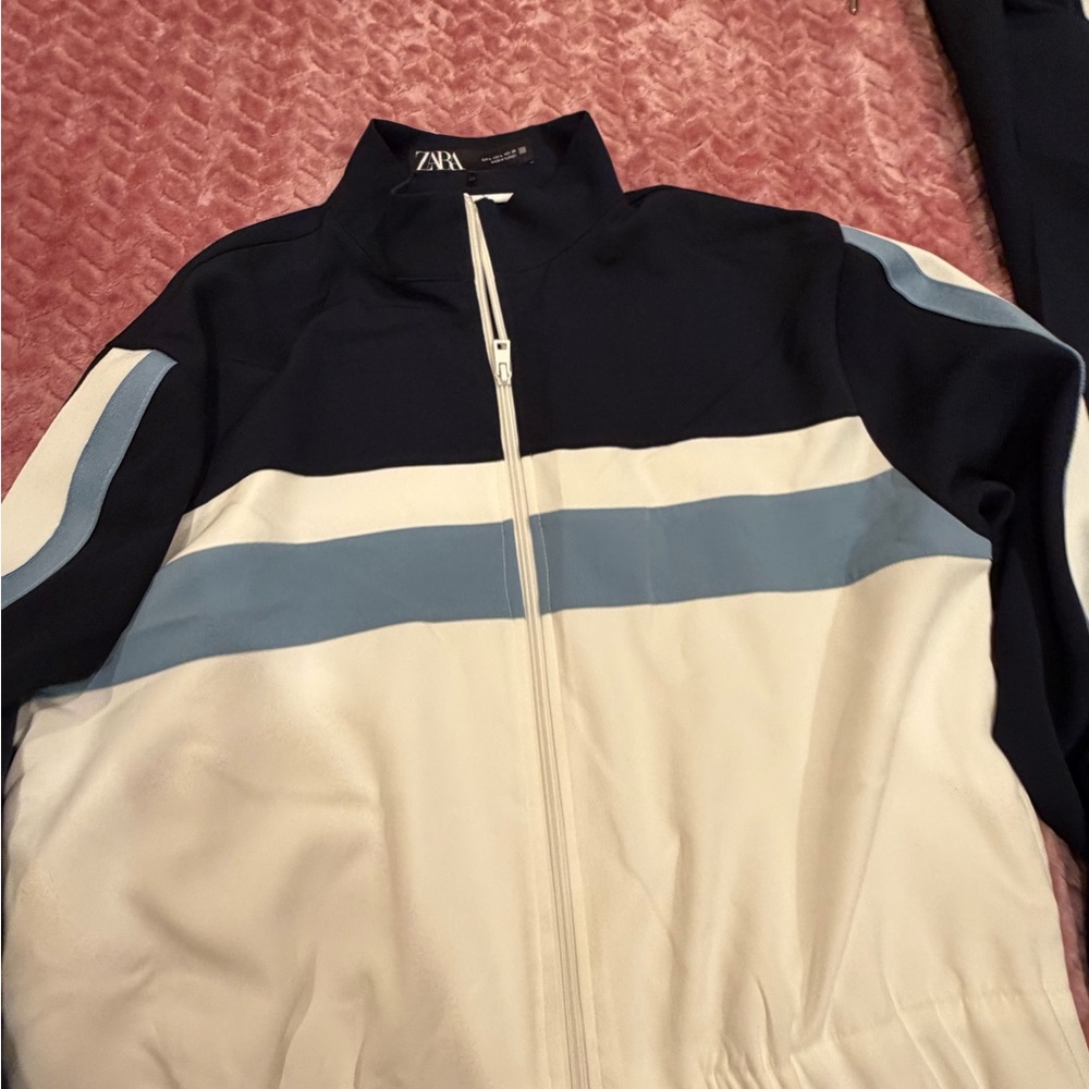 Zara Navy and White Colorblock Tracksuit - Picture 10 of 14